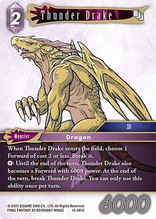Thunder Drake (15-091C) - Crystal Dominion Foil