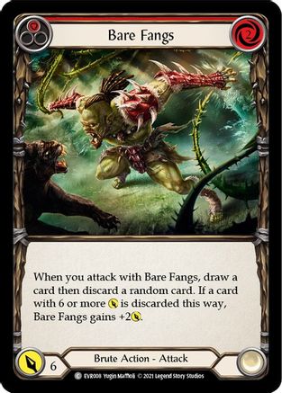Bare Fangs (Red) (EVR008) - Everfest 1st Edition Rainbow Foil