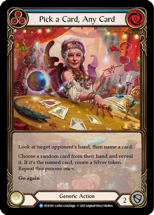 Pick a Card, Any Card (Blue) (Extended Art) (EVR169) - Everfest 1st Edition Rainbow Foil