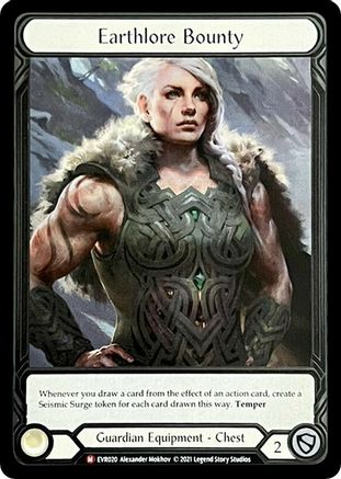 Earthlore Bounty (Extended Art) (EVR020) - Everfest 1st Edition Cold Foil