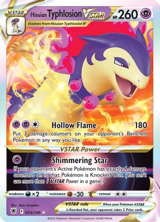 Hisuian Typhlosion VSTAR 054 - Holofoil SWSH10 Astral Radiance - Ultra Rare