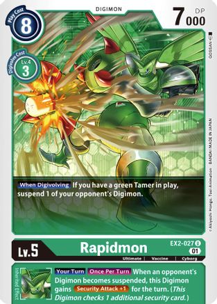 Rapidmon (EX2-027) - Digital Hazard