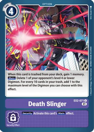 Death Slinger (EX2-071) - Digital Hazard