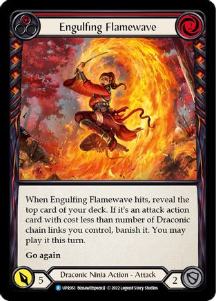 Engulfing Flamewave (Red) (UPR051) - Uprising Rainbow Foil