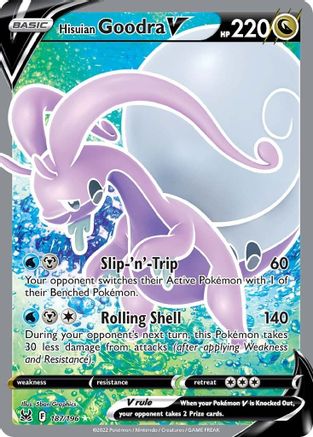 Hisuian Goodra V (Full Art) 187 - Holofoil SWSH11 Lost Origin - Ultra Rare