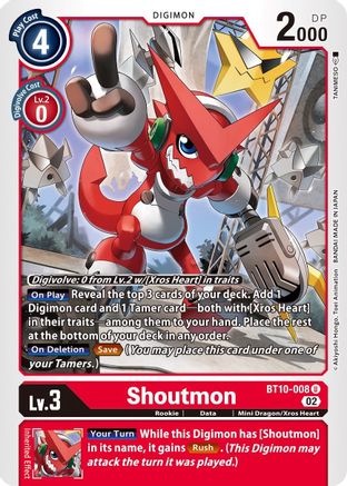 Shoutmon (BT10-008) - Xros Encounter