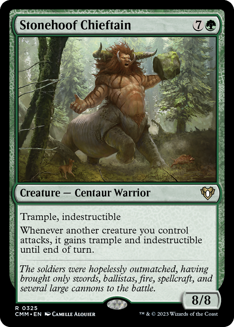 Stonehoof Chieftain (CMM-325) - Commander Masters Foil