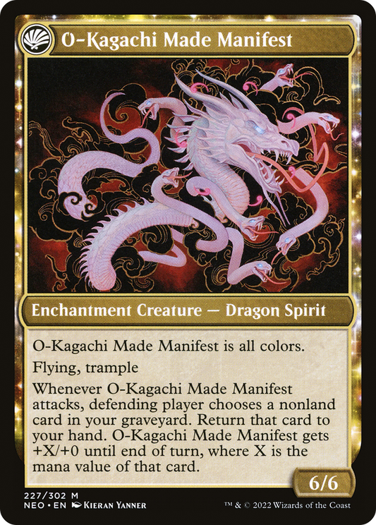 The Kami War // O-Kagachi Made Manifest (NEO-227) - Kamigawa: Neon Dynasty: (fandfc, enchantment)