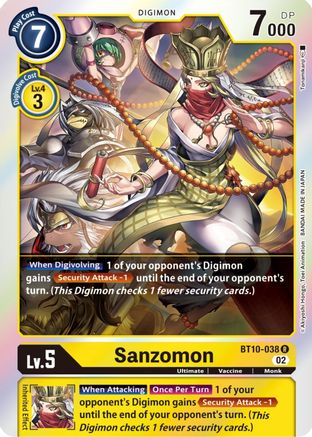 Sanzomon (BT10-038) - Xros Encounter Foil