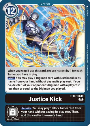 Justice Kick (BT10-106) - Xros Encounter