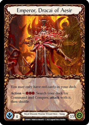 Emperor, Dracai of Aesir (DYN001) - Dynasty Rainbow Foil
