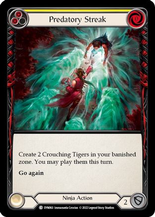 Predatory Streak (Yellow) (DYN063) - Dynasty Rainbow Foil