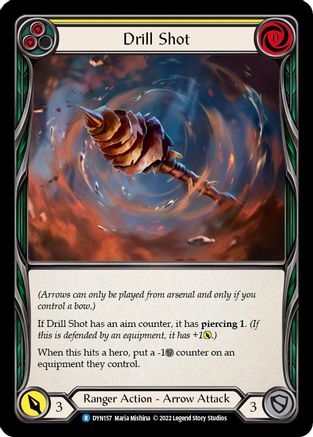 Drill Shot (Yellow) (DYN157) - Dynasty Rainbow Foil