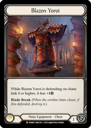 Blazen Yoroi (DYN045) - Dynasty Rainbow Foil