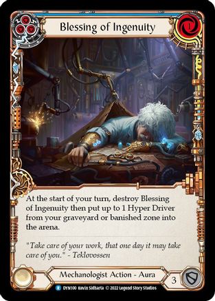 Blessing of Ingenuity (Blue) (DYN100) - Dynasty Rainbow Foil