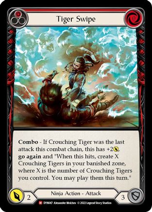 Tiger Swipe (DYN047) - Dynasty Rainbow Foil