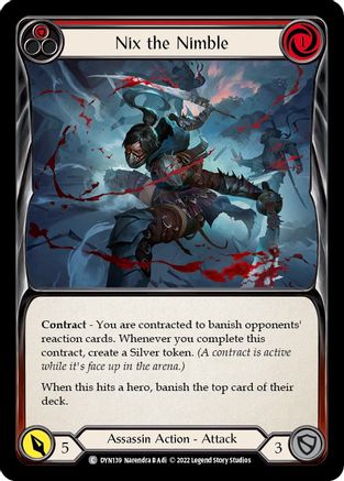 Nix the Nimble (Red) (DYN139) - Dynasty Rainbow Foil