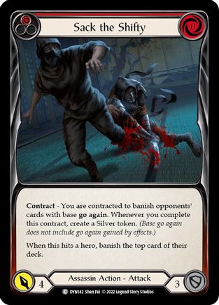 Sack the Shifty (Red) (DYN142) - Dynasty Rainbow Foil