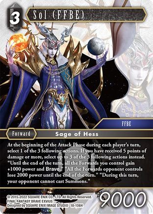 Sol (FFBE) (18-106H) - Resurgence of Power