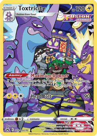 Toxtricity GG09 - Holofoil SWSH Crown Zenith Galarian Gallery - Ultra Rare