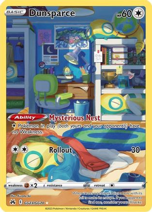 Dunsparce GG23 - Holofoil SWSH Crown Zenith Galarian Gallery - Ultra Rare