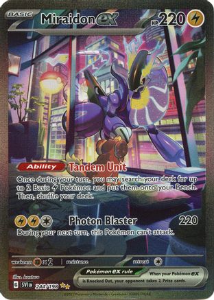 Miraidon ex 244/198 - Holofoil SV01 Scarlet & Violet Base Set - Special Illustration Rare