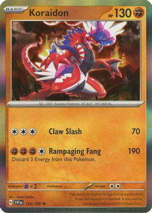 Koraidon 124/198 - Holofoil SV01 Scarlet & Violet Base Set - Rare