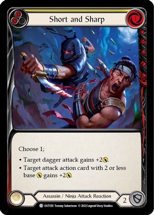Short and Sharp (Yellow) (OUT155) - Outsiders Rainbow Foil