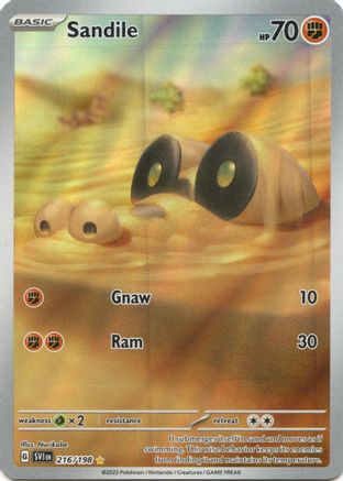 Sandile 216/198 - Holofoil SV01 Scarlet & Violet Base Set - Illustration Rare