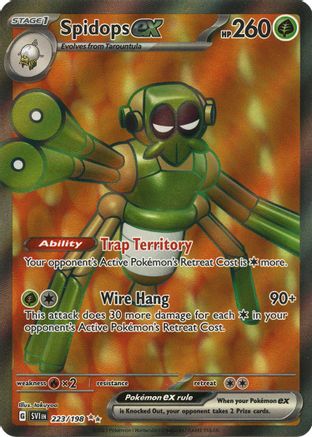 Spidops ex 223/198 - Holofoil SV01 Scarlet & Violet Base Set - Ultra Rare
