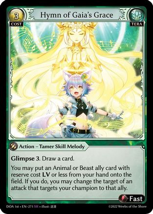 Hymn of Gaia's Grace (271) - Dawn of Ashes 1st Edition Foil