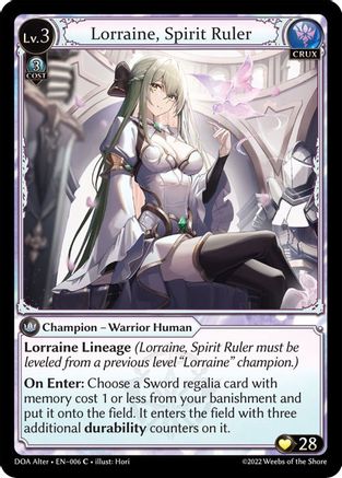 Lorraine, Spirit Ruler (006) - Dawn of Ashes Alter Edition
