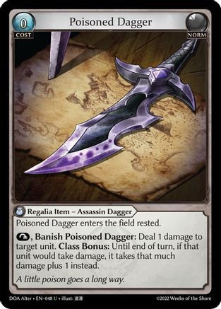 Poisoned Dagger (048) - Dawn of Ashes Alter Edition
