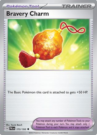 Bravery Charm 173/193 - Reverse Holofoil SV02 Paldea Evolved - Uncommon