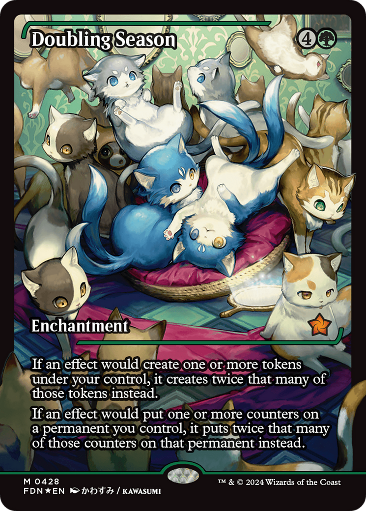 Doubling Season (FDN-428) - Foundations: (Showcase, enchantment) Foil