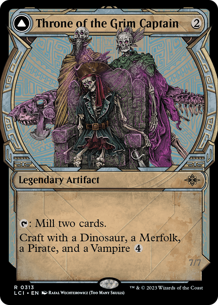 Throne of the Grim Captain // The Grim Captain (LCI-313) - The Lost Caverns of Ixalan: (Showcase) Foil