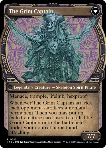 Throne of the Grim Captain // The Grim Captain (LCI-313) - The Lost Caverns of Ixalan: (Showcase)