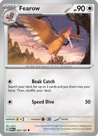 Fearow 022/165 SV Scarlet & Violet 151 - Uncommon