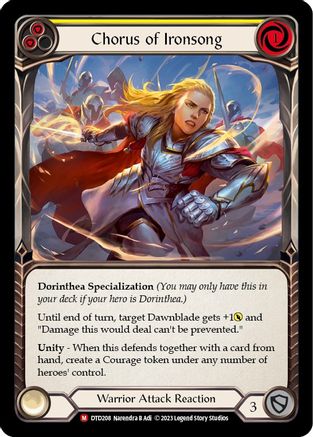 Chorus of Ironsong (DTD208) - Dusk till Dawn Rainbow Foil