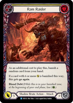 Ram Raider (Yellow) (DTD113) - Dusk till Dawn