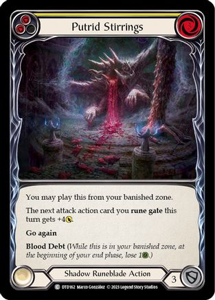 Putrid Stirrings (Yellow) (DTD162) - Dusk till Dawn Rainbow Foil