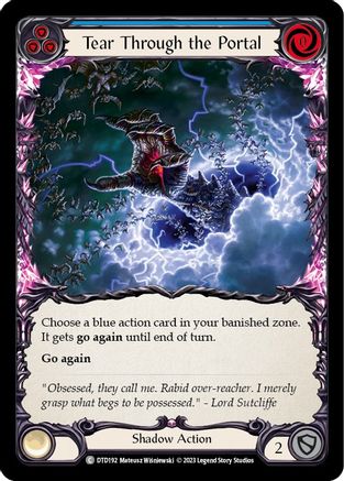 Tear Through the Portal (Blue) (DTD192) - Dusk till Dawn Rainbow Foil