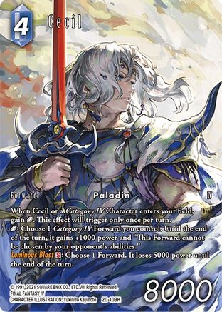 Cecil (Full Art) (109) (20-109H) - Dawn of Heroes Foil