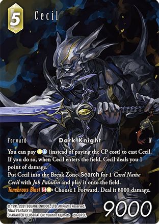 Cecil (Full Art) (075) (20-075L) - Dawn of Heroes Foil