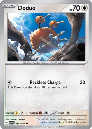 Doduo 084/165 - Reverse Holofoil SV Scarlet & Violet 151 - Common