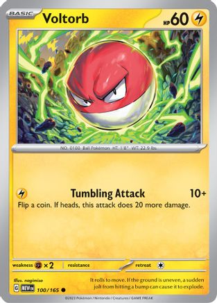 Voltorb 100/165 - Reverse Holofoil SV Scarlet & Violet 151 - Common