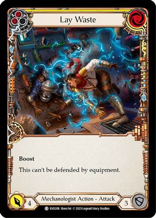 Lay Waste (Yellow) (EVO208) - Bright Lights Rainbow Foil