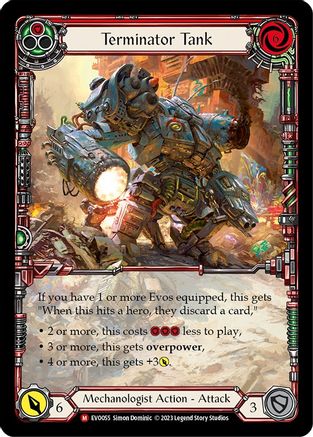 Terminator Tank (Extended Art) (EVO055) - Bright Lights Rainbow Foil