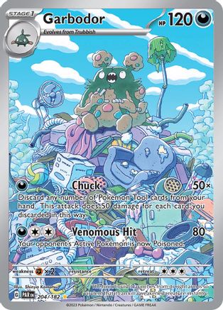 Garbodor 204/182 - Holofoil SV04 Paradox Rift - Illustration Rare