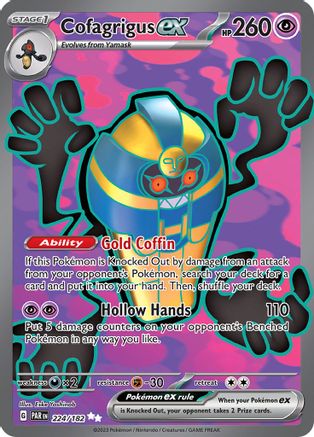 Cofagrigus ex 224/182 - Holofoil SV04 Paradox Rift - Ultra Rare